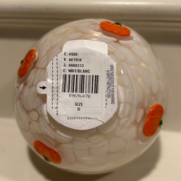 Anthropologie Pressed Bead Pumpkin & Sweet Vanilla Glass Candle - Picture 4 of 4